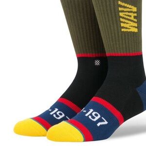 Stance Men’s Crew Socks “Wavy” SZ L (9-12) NWT